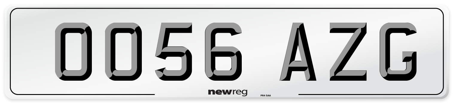 OO56 AZG Number Plate from New Reg